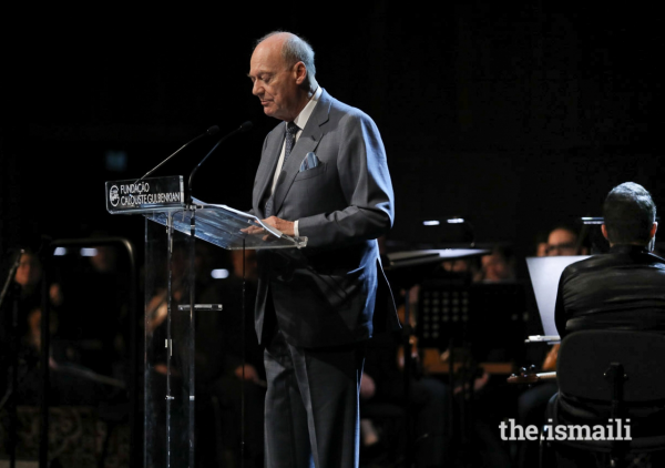 Prince Amyn Aga Khan delivers his remarks at the inauguration of the Aga Khan Music Awards AKDN / Akbar Hakim
